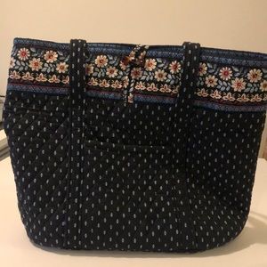 Vera Bradley Dark Navy Print Tote